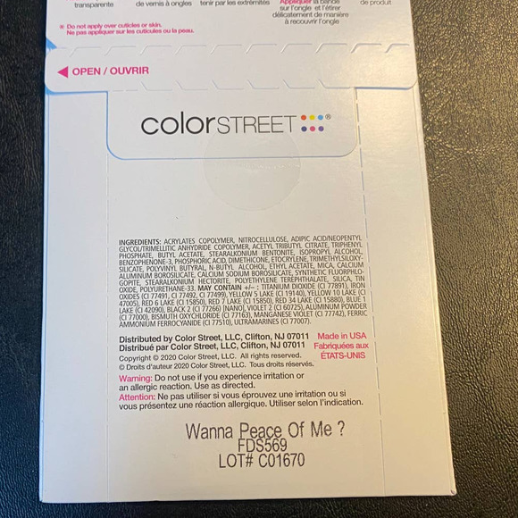 Color Street "Wanna Peace of Me" Nail Strips - Picture 2 of 2